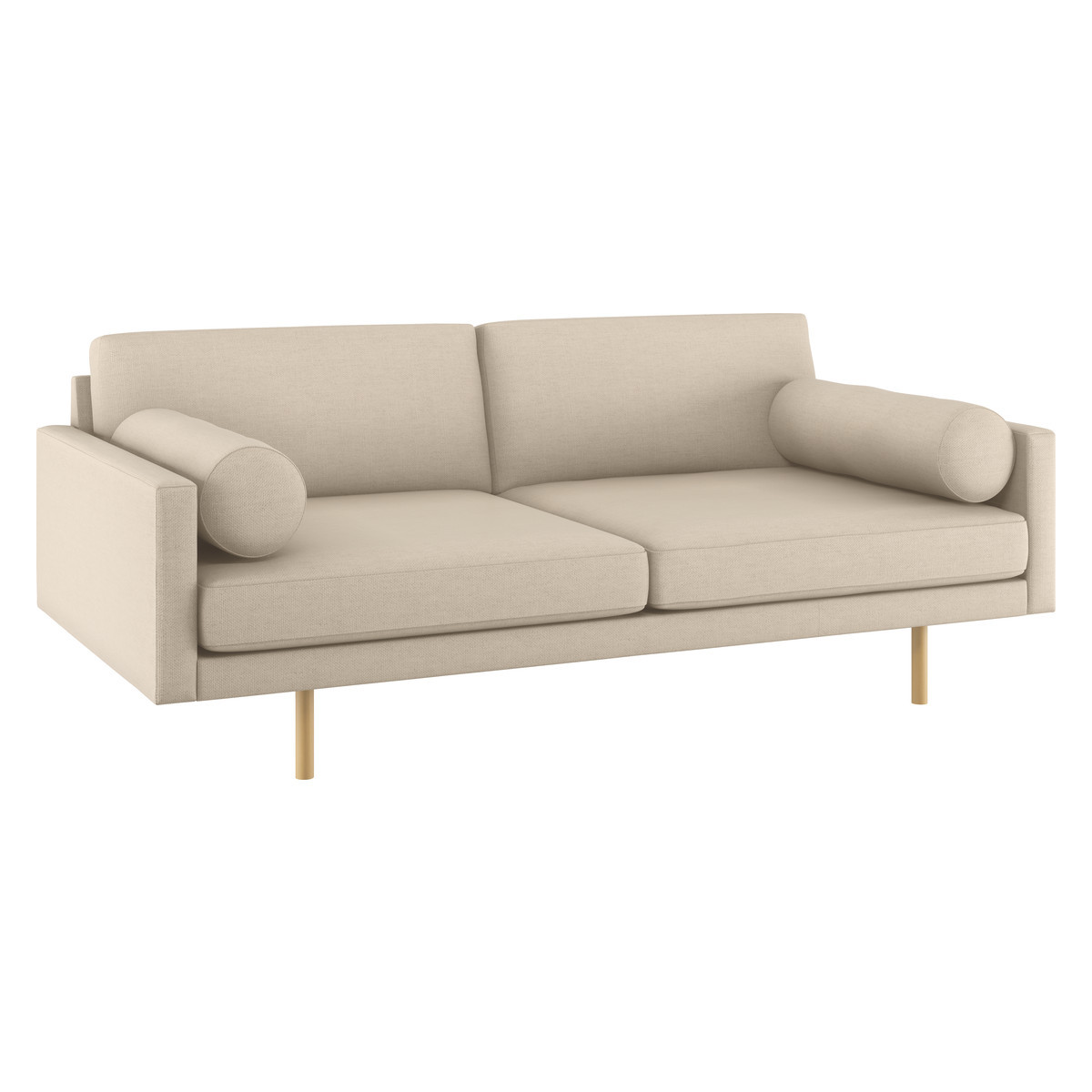 Spencer Natural Italian Woven 3 Seater Sofa, Oak Legs, Natural – image 3