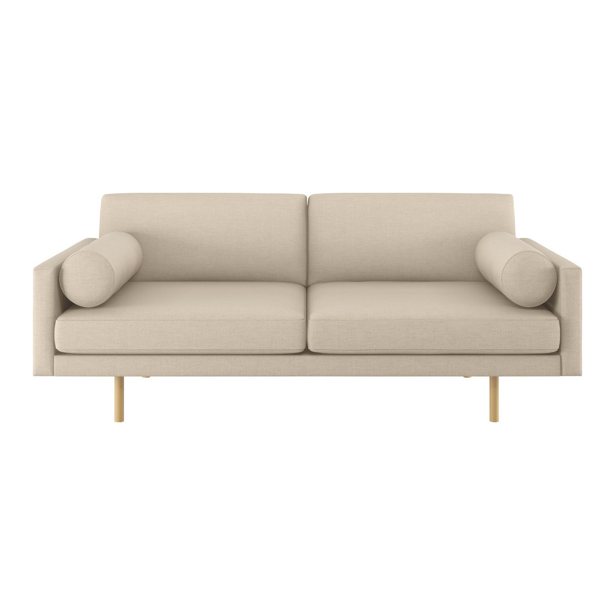 Spencer Natural Italian Woven 3 Seater Sofa, Oak Legs, Natural – image 1