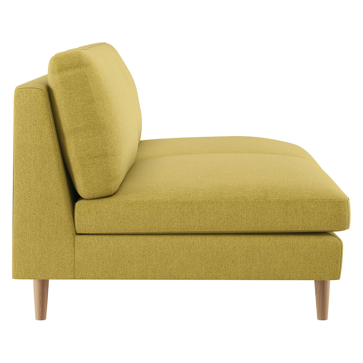 Teo Yellow FaBric 2 Seat Sofa, Yellow – image 4