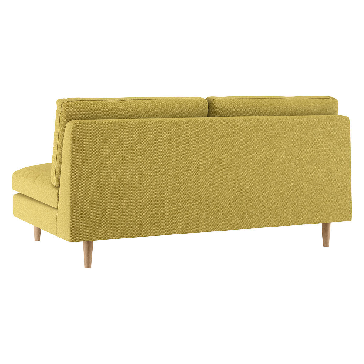 Teo Yellow FaBric 2 Seat Sofa, Yellow – image 5