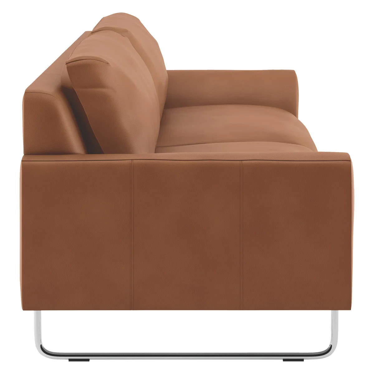 Habitat Lyle 3 Seater Leather Sofa - Tan – image 3