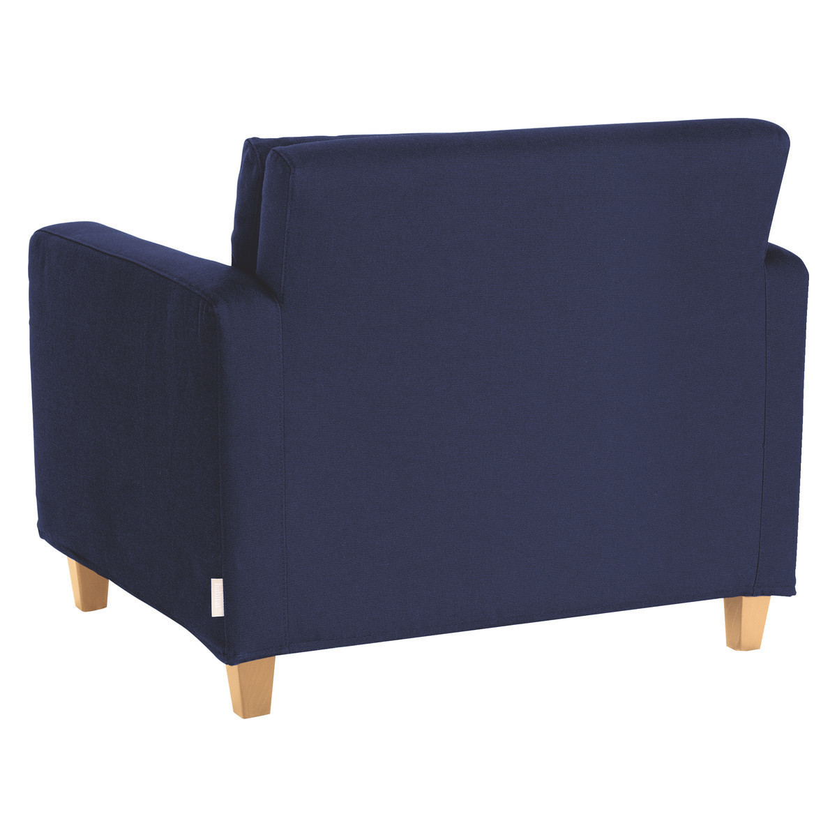 Chester Blue FaBric Compact Sofa, Oak Stained Feet, Blue – image 5