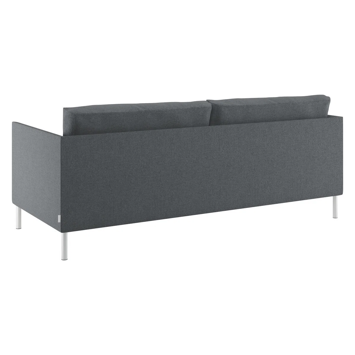 Hyde Grey Textured Woven FaBric 2 Seater Sofa, Metal Leg, Grey – image 5