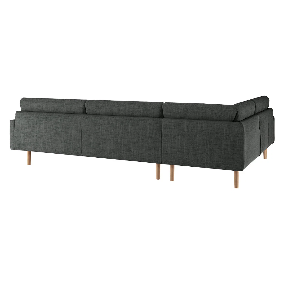 Fenner Charcoal Grey Italian Woven Right-Hand 4 Seater Corner Sofa, Charcoal – image 4
