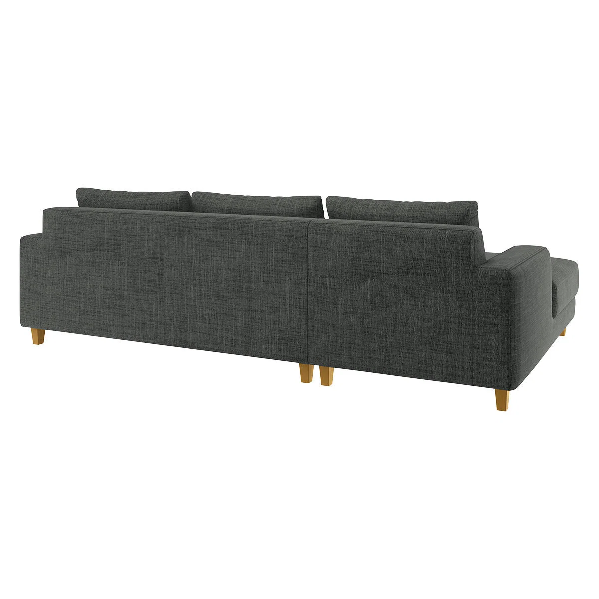 Wiltons Charcoal Grey Woven FaBric Left Hand Chaise Sofa, Charcoal – image 5