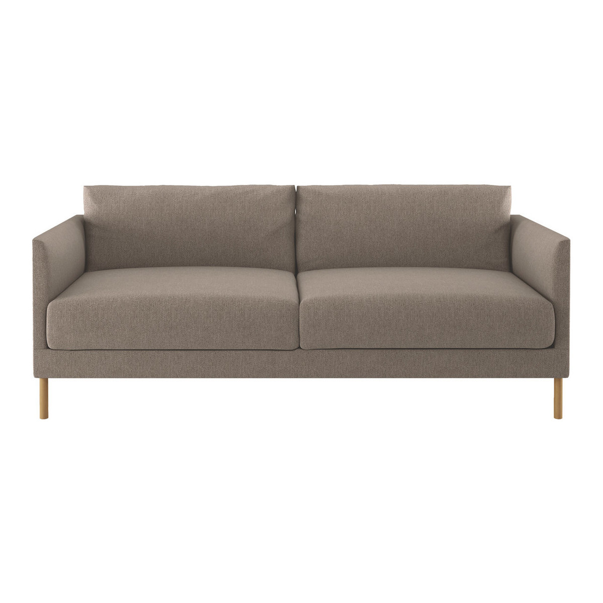 Hyde Natural FaBric 3 Seater Sofa, Wooden Legs, Natural – image 1