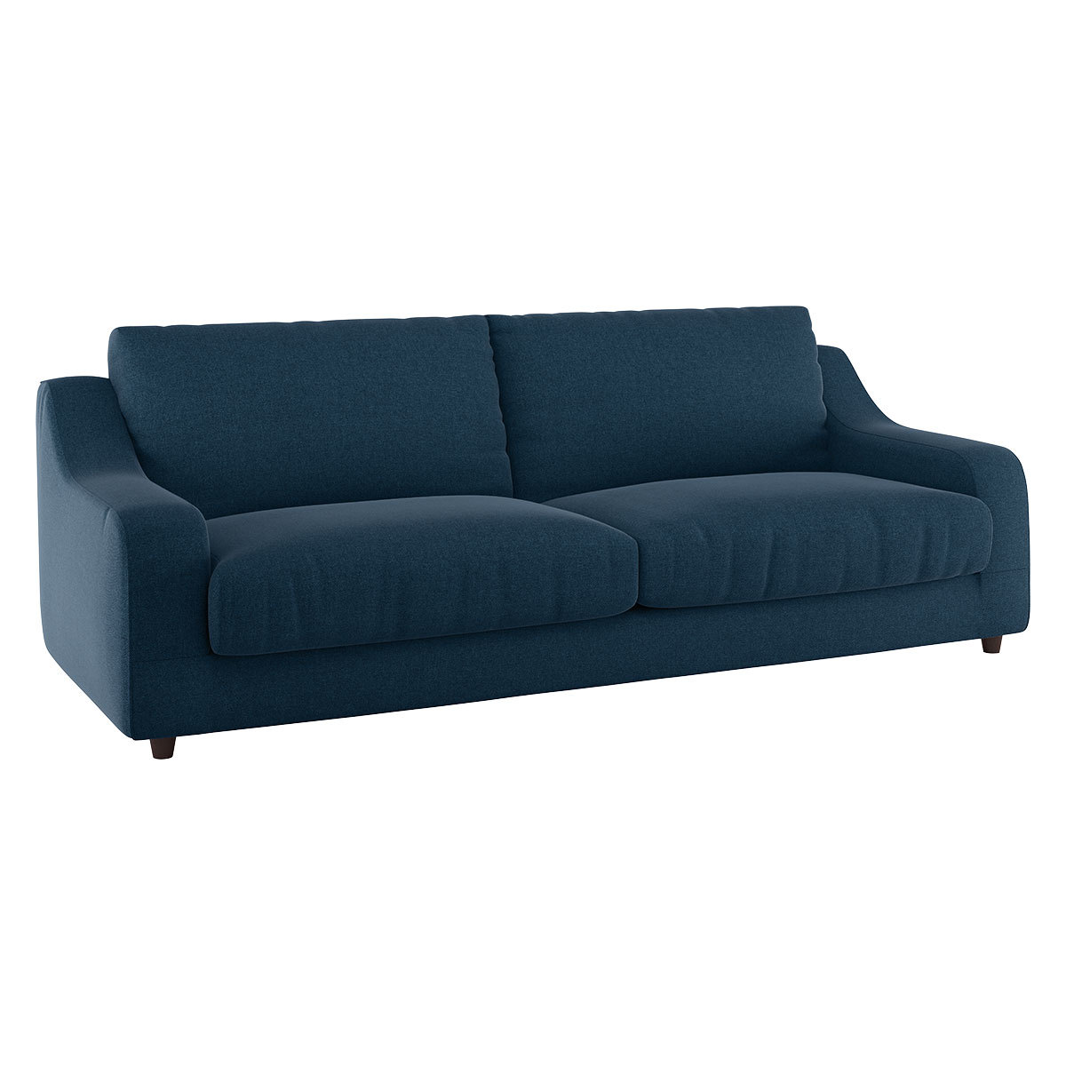 Slope Navy Blue Wool Tweed 3 Seat Sofa, Navy – image 3