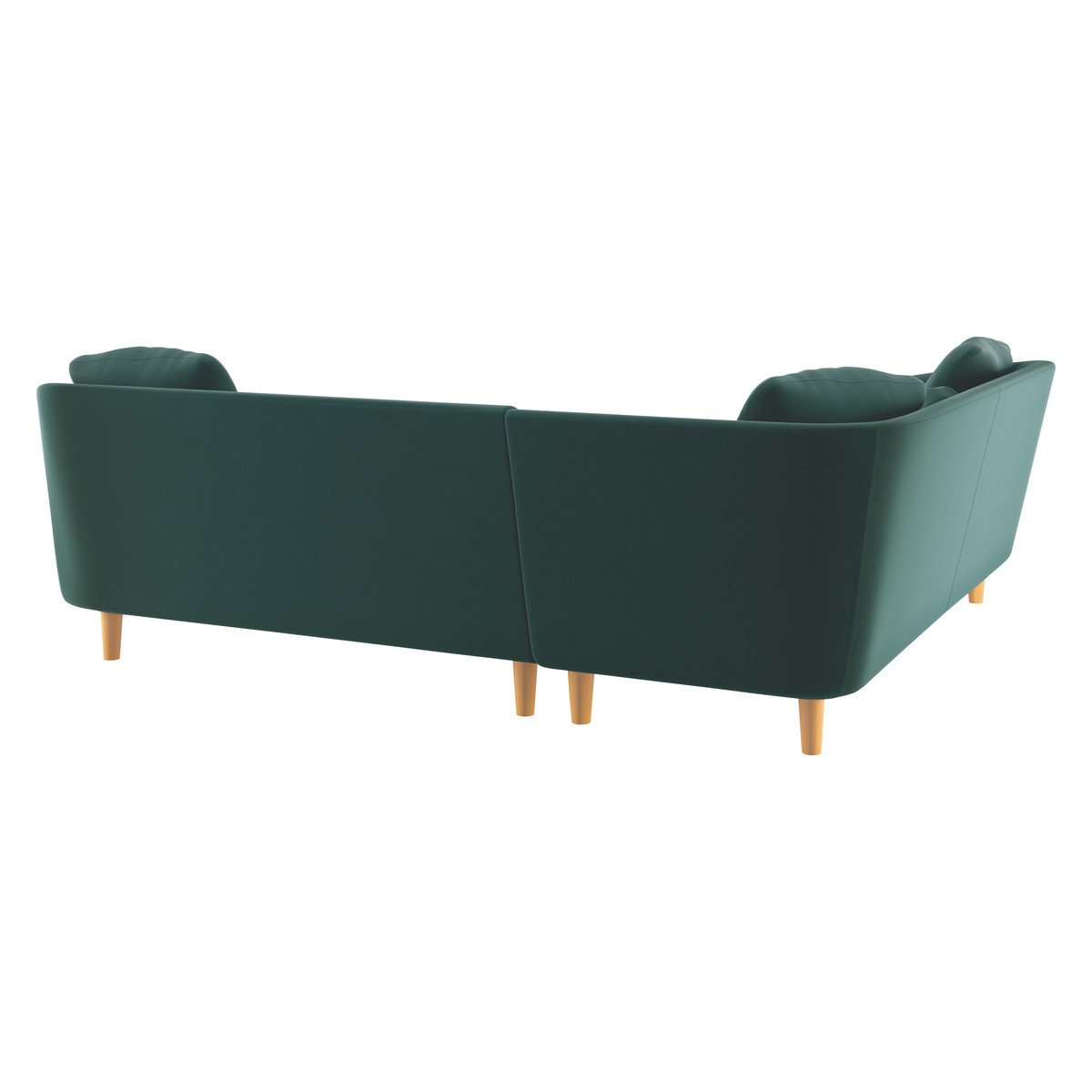 Colby Emerald Green Velvet Right Arm Corner Sofa, Green – image 5