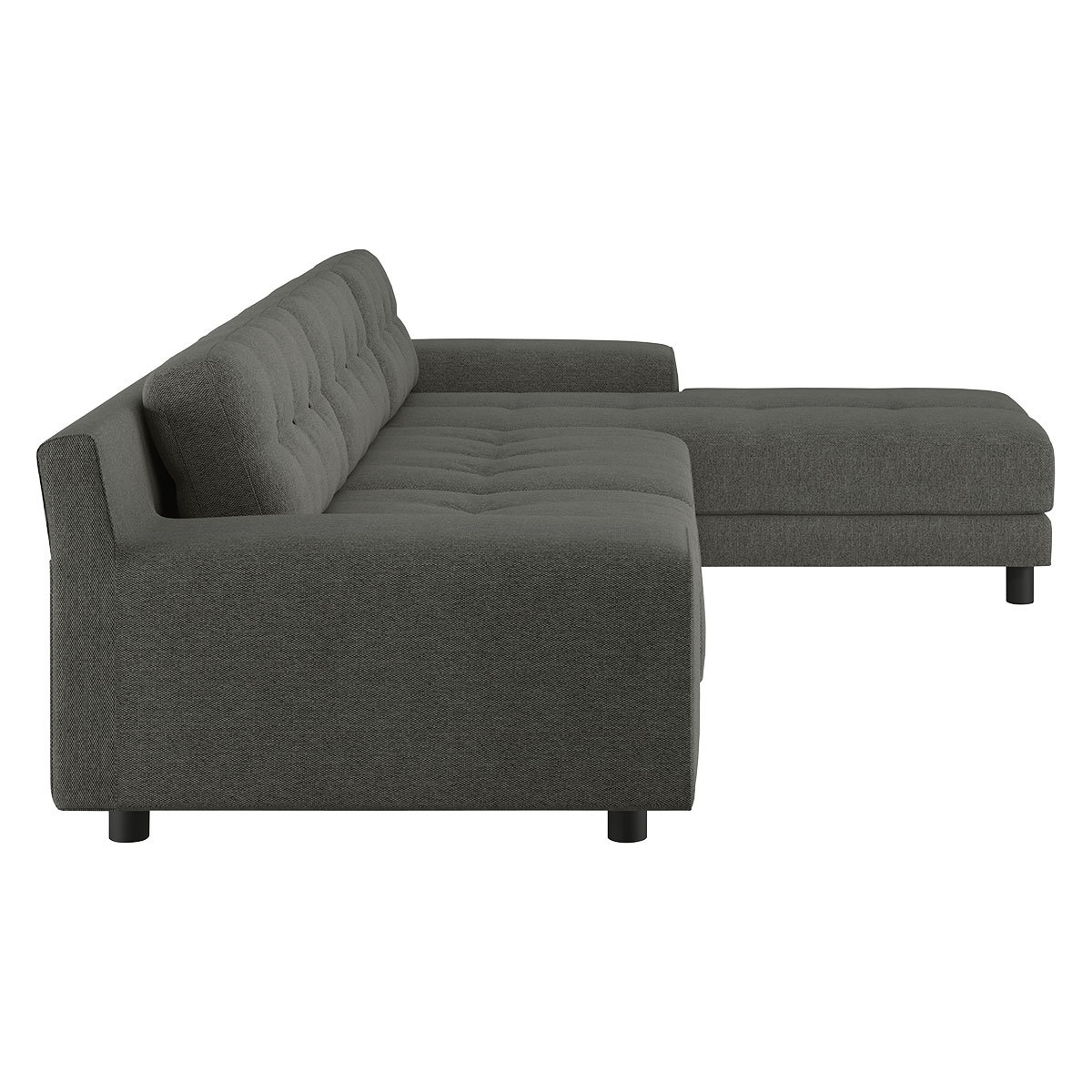 Hendricks Charcoal Grey FaBric Right Arm Chaise Sofa, Charcoal – image 3