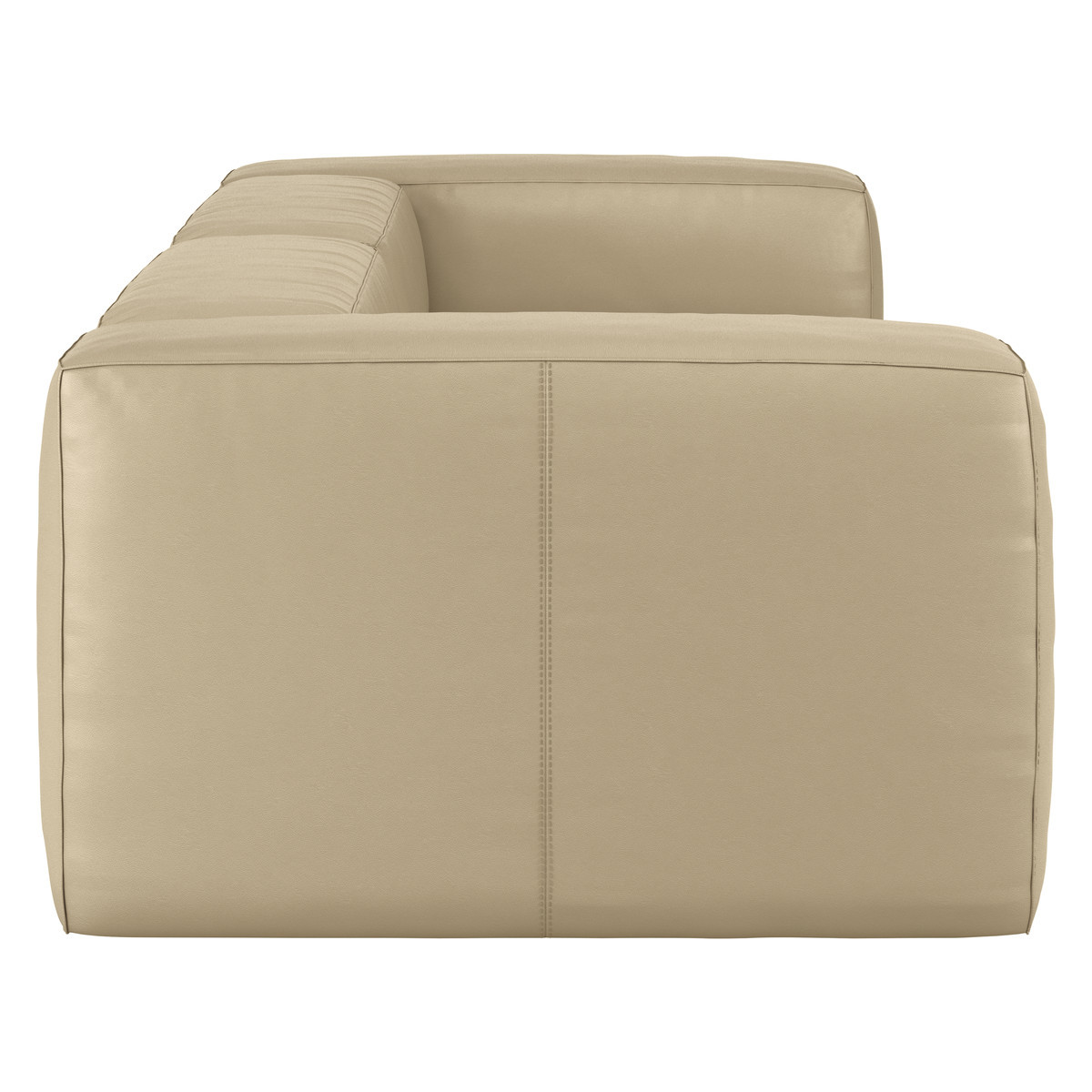 Opollo Stone Leather 4 Seater Sofa, Stone – image 4