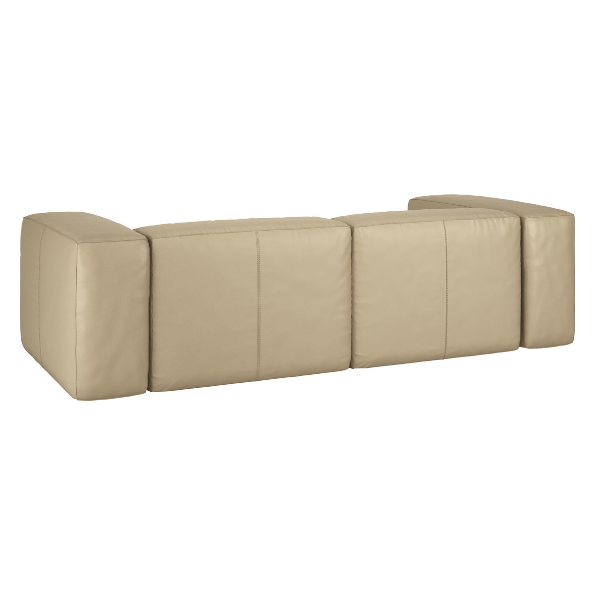 Opollo Stone Leather 4 Seater Sofa, Stone – image 5