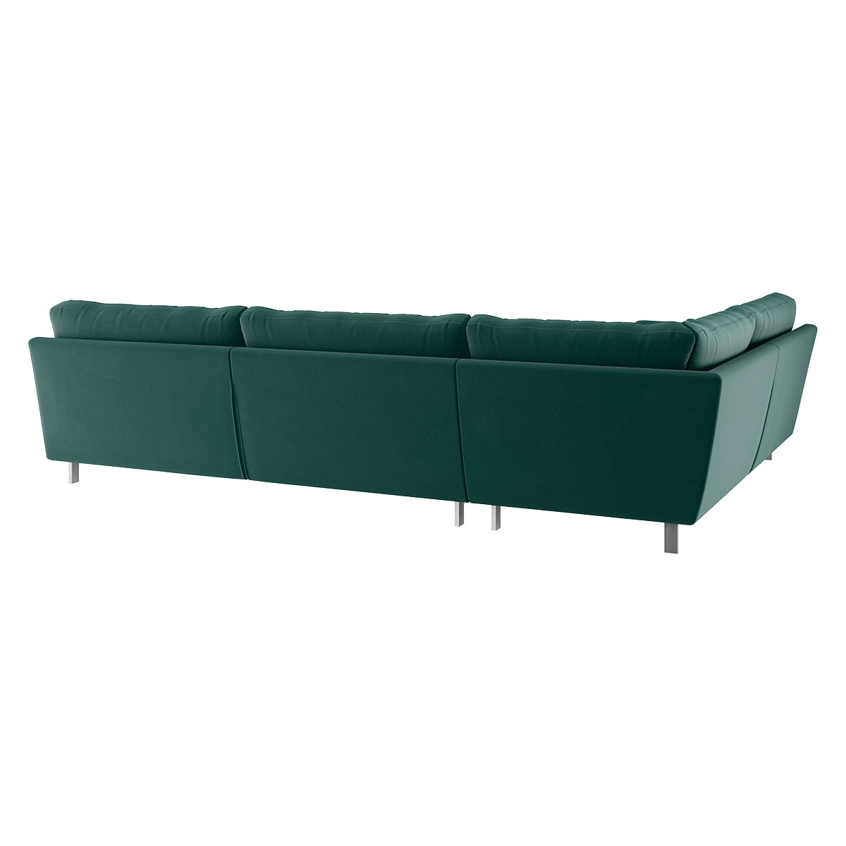 Cuscino Emerald Green Velvet Right-Arm Corner Sofa, Green – image 5