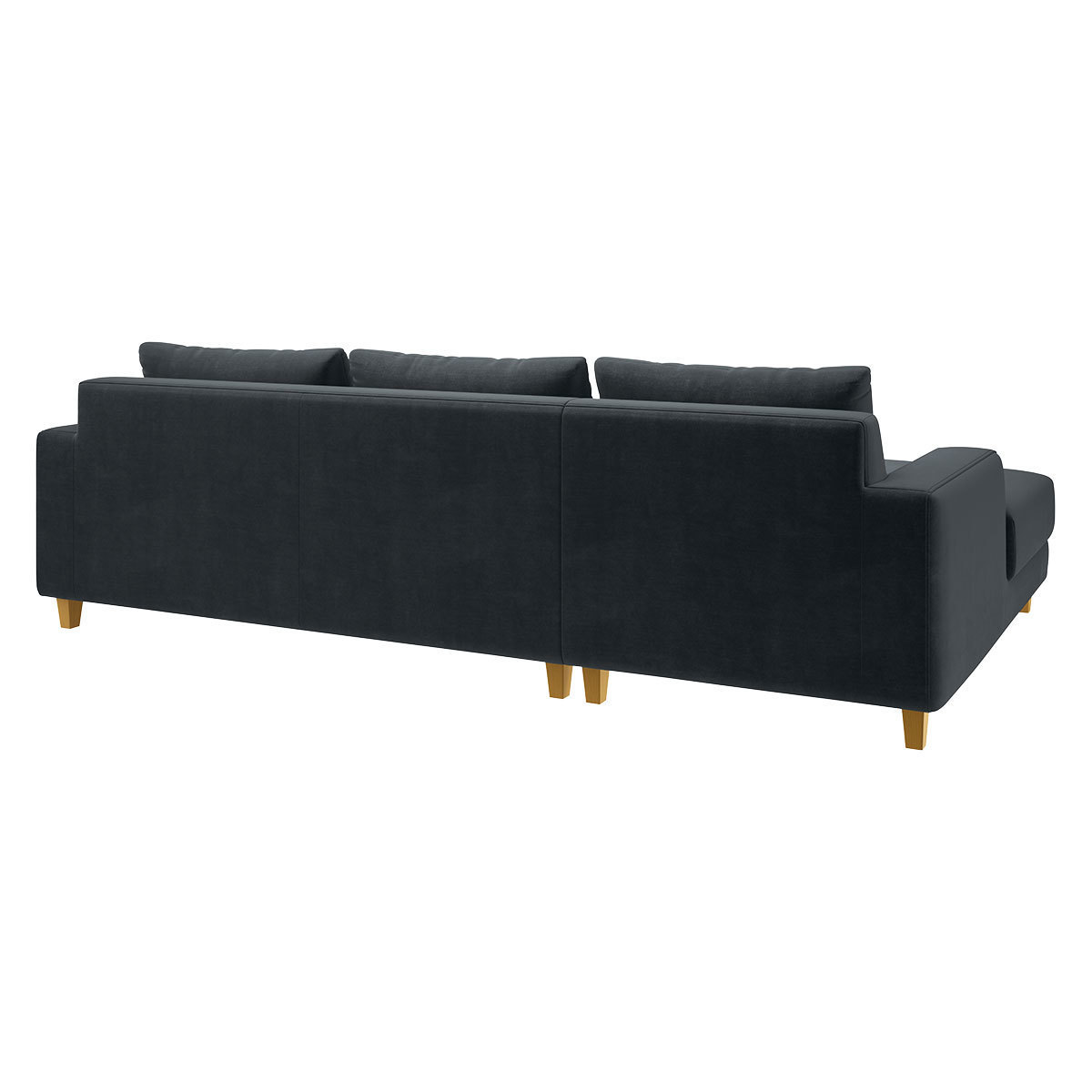 Wiltons Dark Grey Velvet Left Hand Chaise Sofa, Grey – image 5