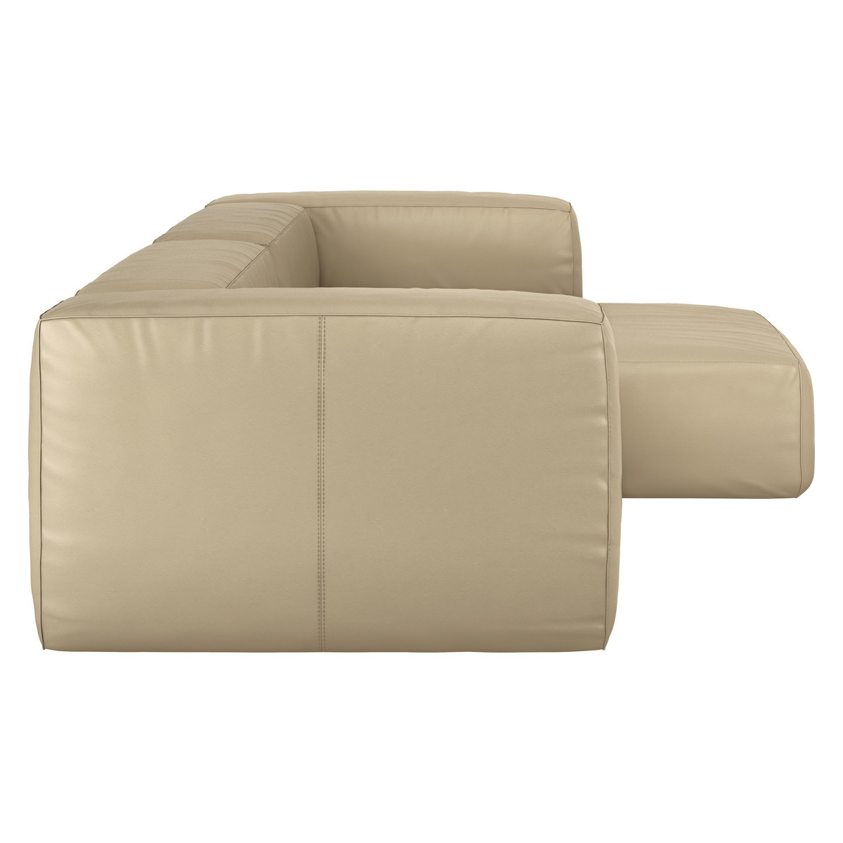 Opollo Stone Leather Small Right Arm Chaise Sofa Group, Stone – image 4