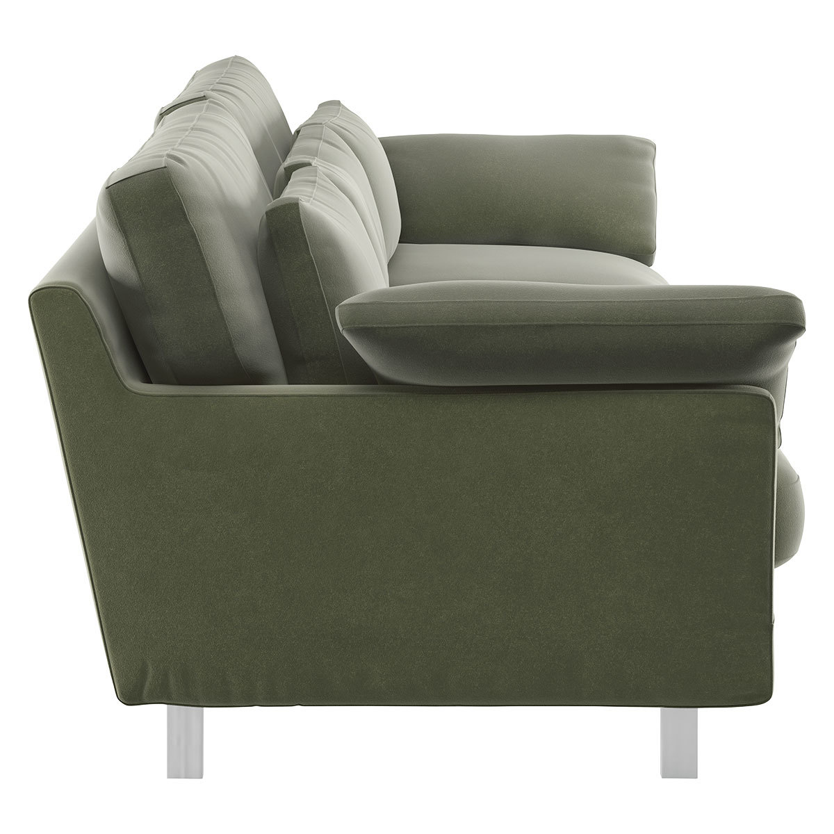 Cuscino Sage Green Velvet 3 Seater Sofa, Green Green – image 4