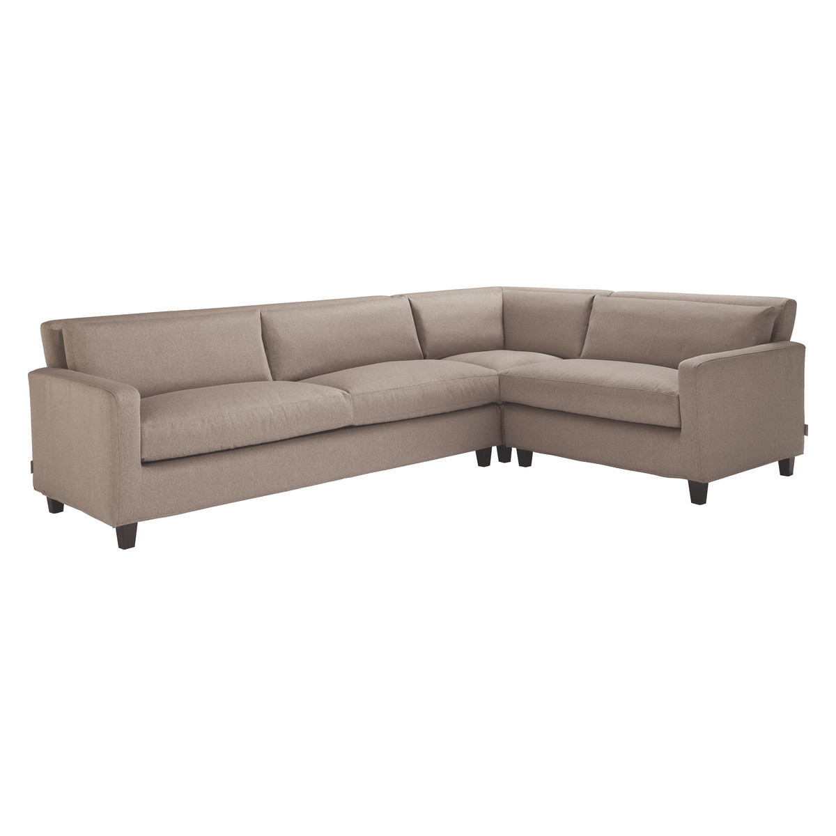 Chester Natural FaBric Left-Arm Corner Sofa, Dark Stained Feet, Natural – image 3