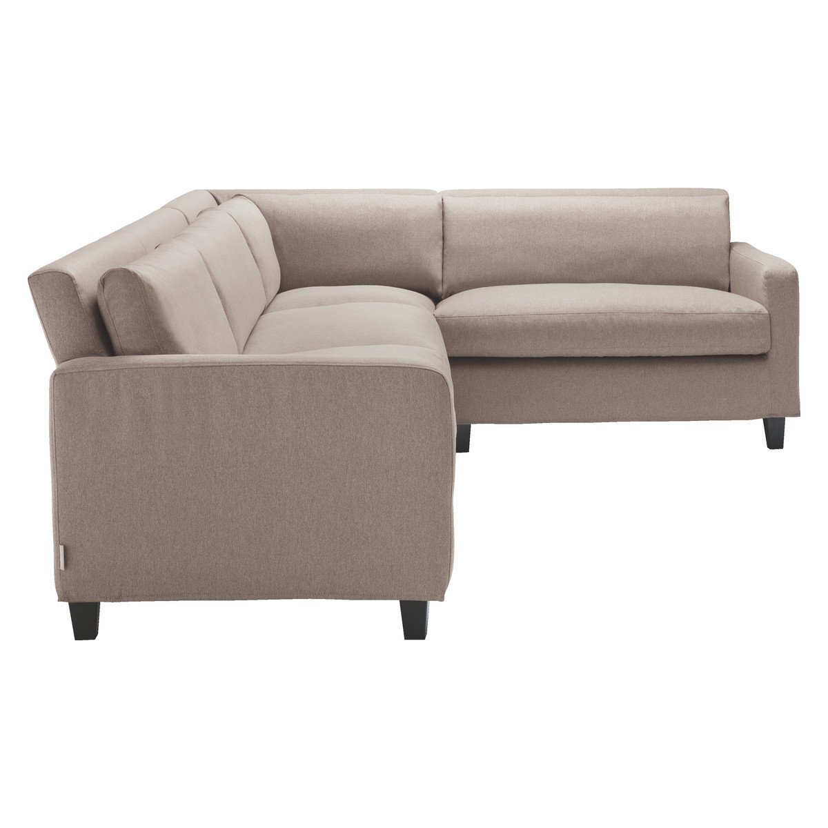 Chester Natural FaBric Left-Arm Corner Sofa, Dark Stained Feet, Natural – image 5