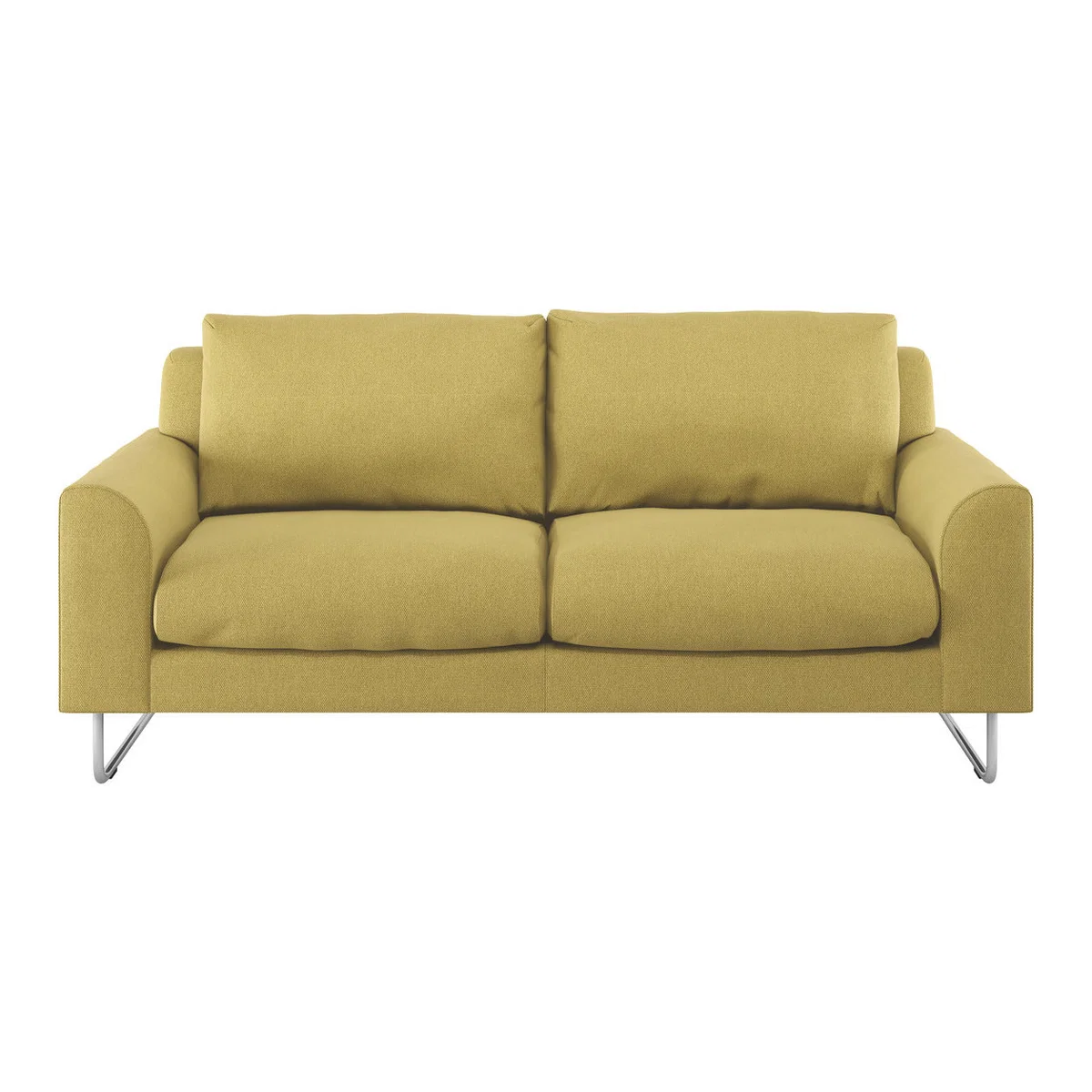 Lyle Saffron Yellow FaBric 2 Seater Sofa, Saffron – image 1
