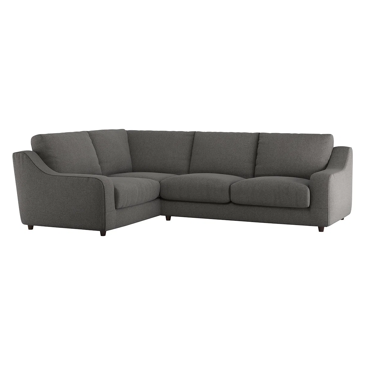 Slope Charcoal Grey Wool Tweed Right Arm Corner Sofa, Charcoal – image 3
