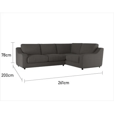 Slope Charcoal Grey Wool Tweed Right Arm Corner Sofa, Charcoal – image 7