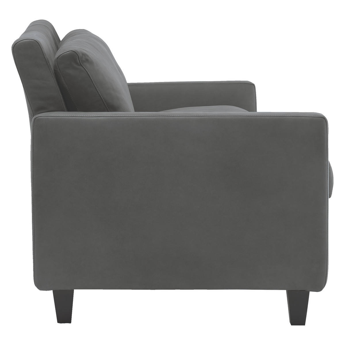 Chester Grey Luxury Leather Compact Sofa, Grey – image 4