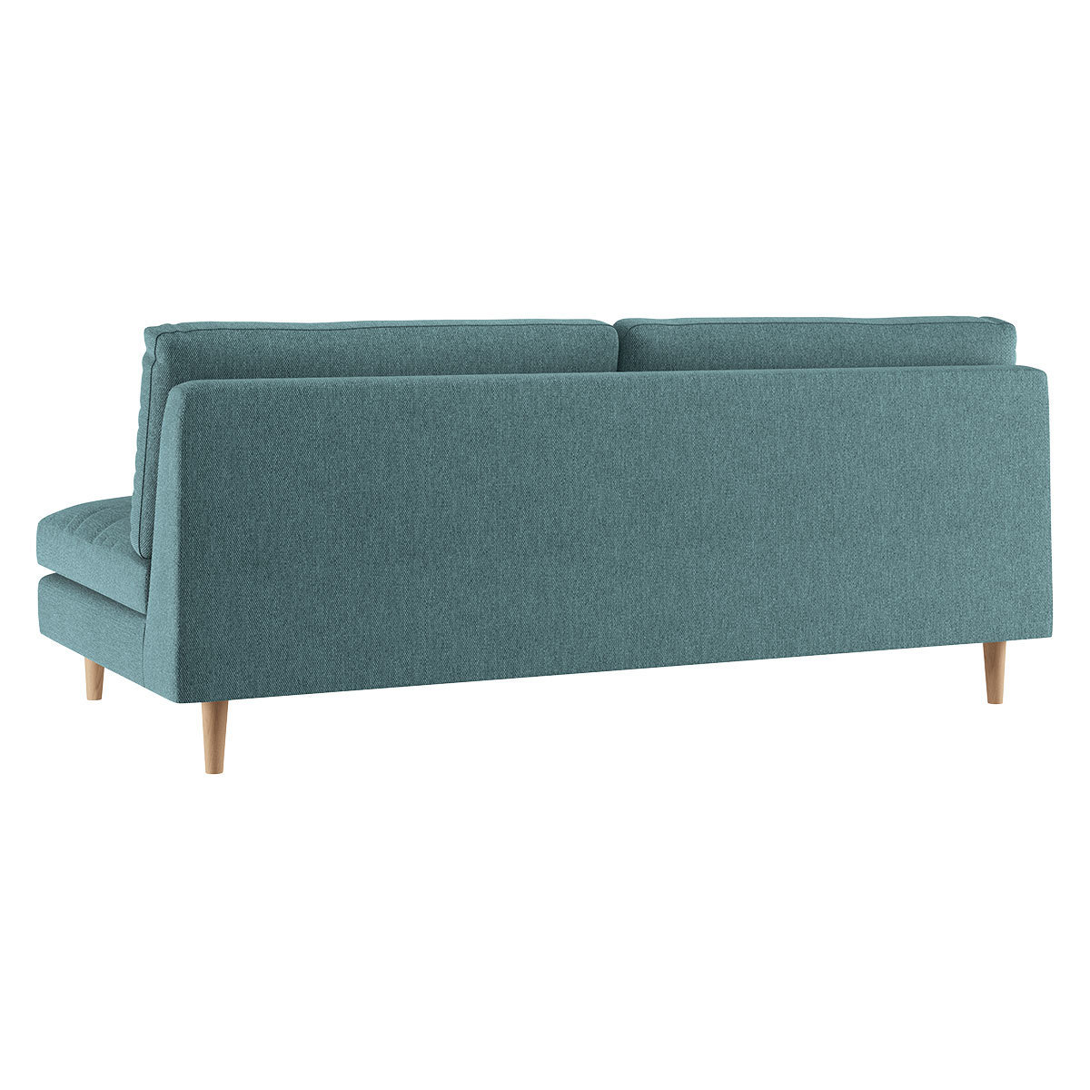 Teo Teal Blue FaBric 3 Seat Sofa, Blue – image 5