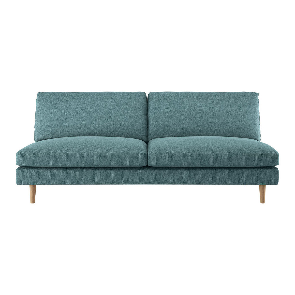 Teo Teal Blue FaBric 3 Seat Sofa, Blue – image 1