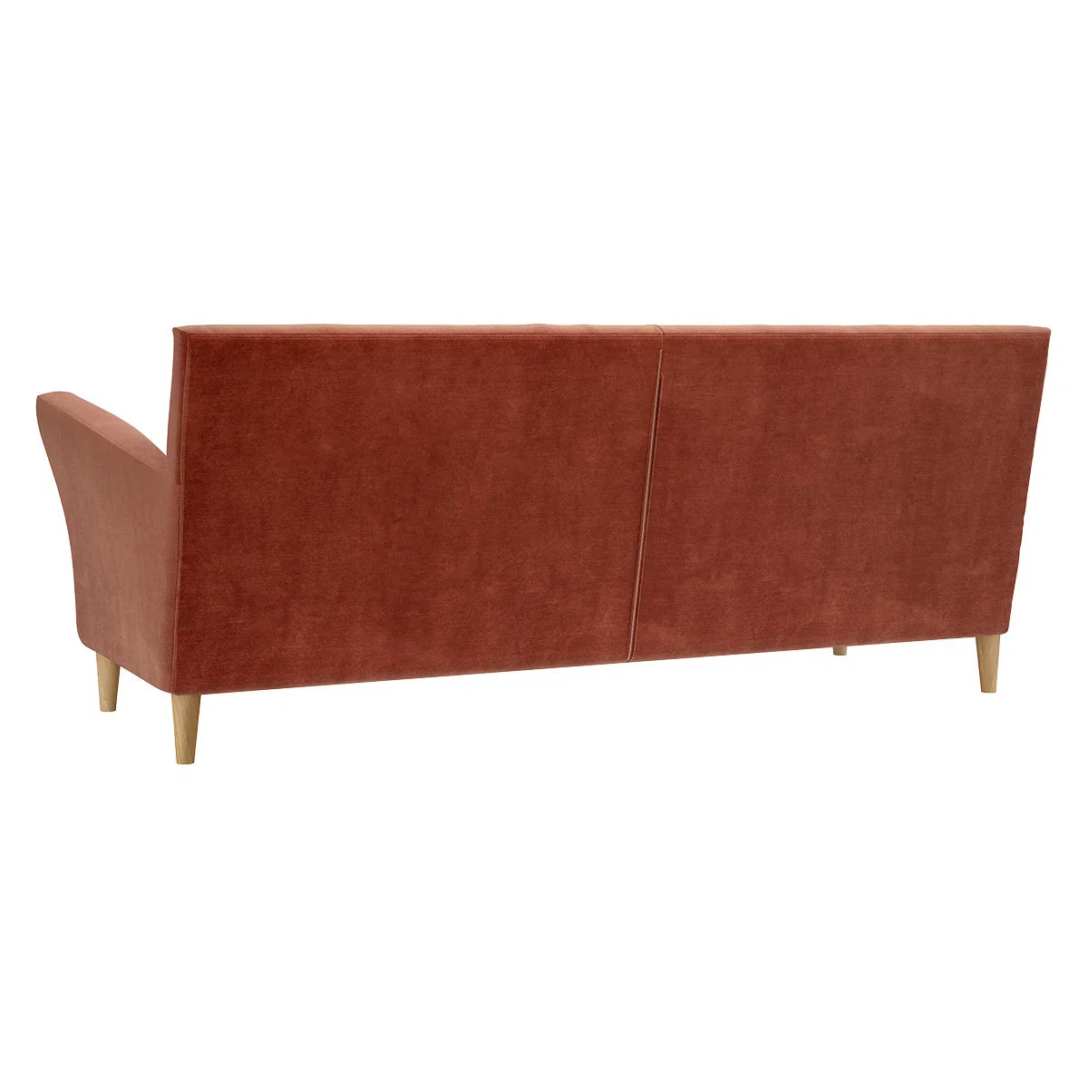 Keele Orange Velvet 3 Seat Sofa, Orange – image 5