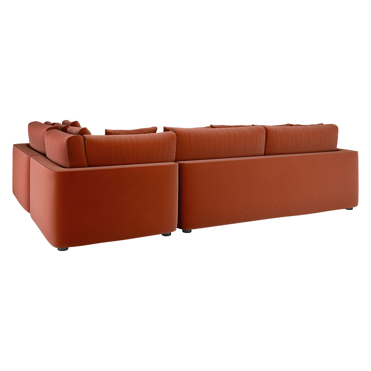 Rupert Orange Left-Arm Velvet Corner Sofa, Orange – image 5