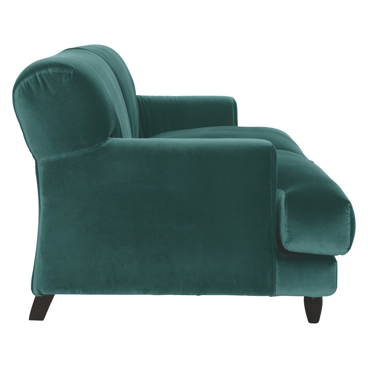 Askem Emerald Green Velvet 3 Seater Sofa, Green – image 4