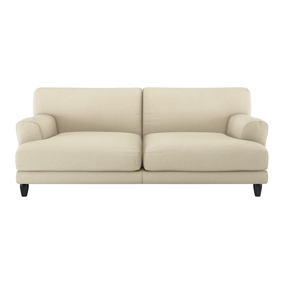 Askem Natural Linen Mix 3 Seater Sofa, Natural – image 1