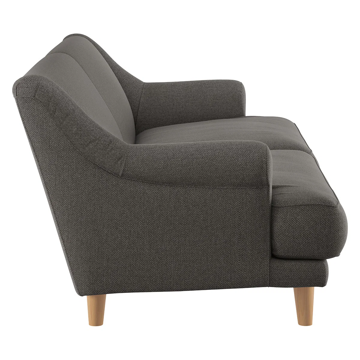 Townsend Charcoal Grey Herringbone Wool Mix 2 Seater Sofa, Charcoal – image 3