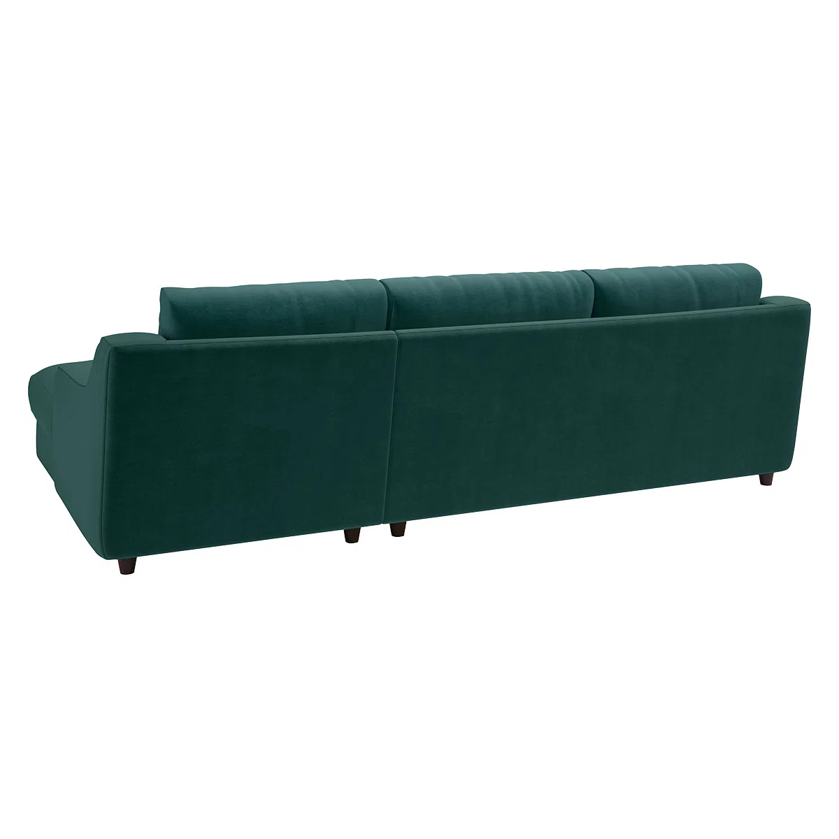 Slope Emerald Green Velvet Right Arm Chaise Sofa, Green – image 5