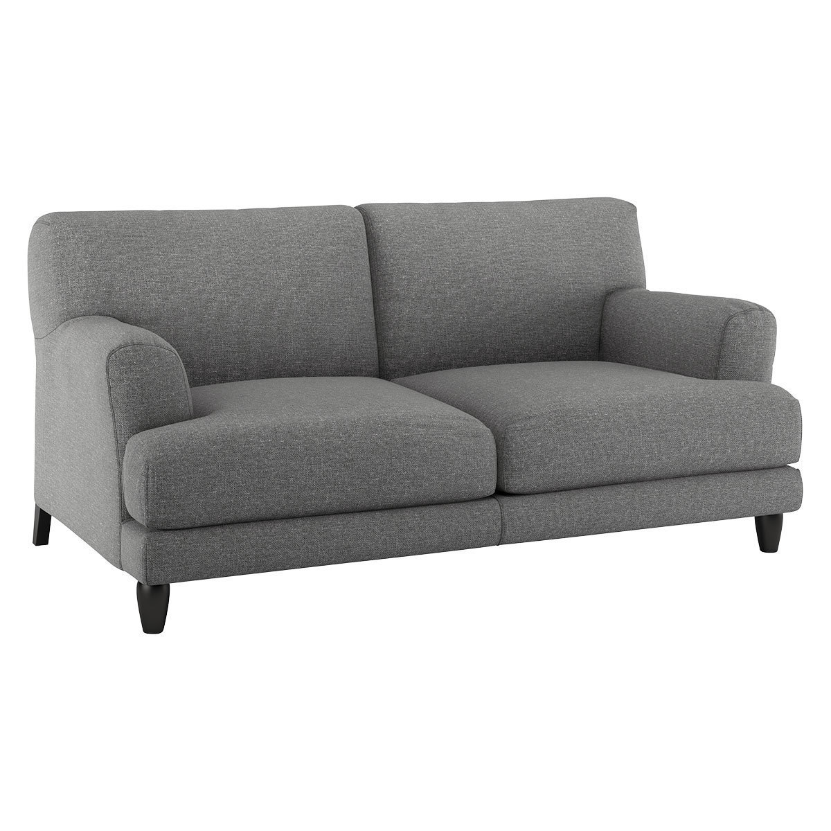Askem Grey Linen Mix 2 Seater Sofa, Grey – image 3
