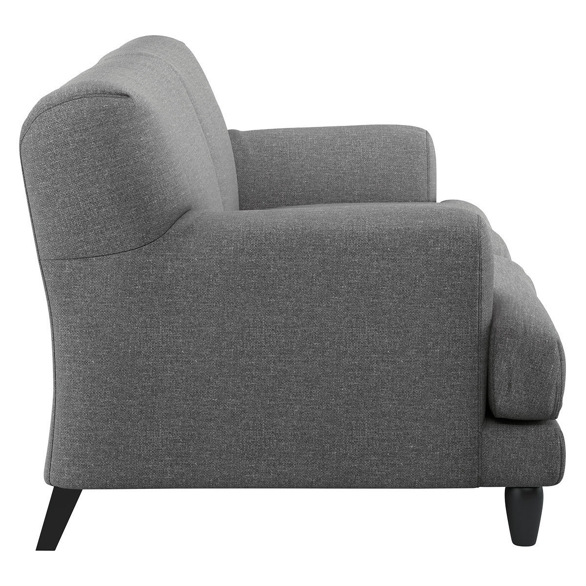 Askem Grey Linen Mix 2 Seater Sofa, Grey – image 4