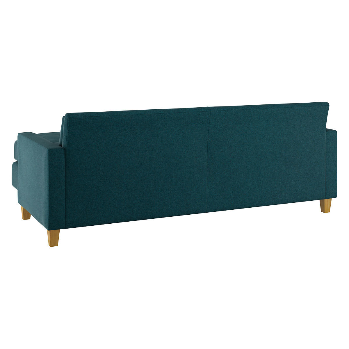 Chester Teal Green Tweed Wool Mix 3 Seater Sofa Chaise, Oak Feet, Green – image 5
