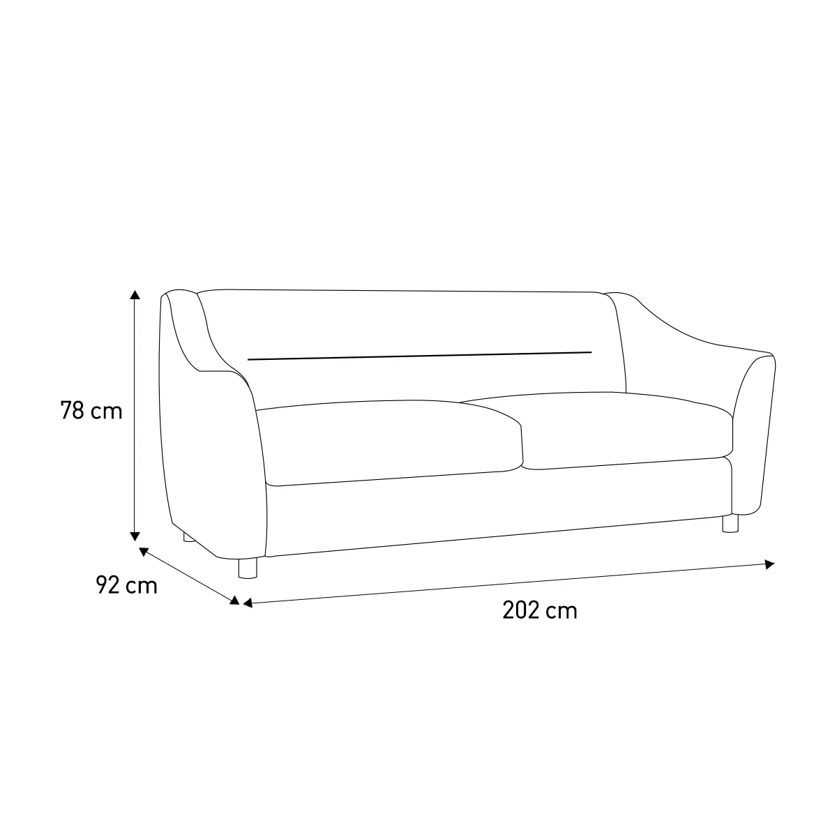 Lyme Charcoal Grey FaBric 3 Seater Sofa, Charcoal – image 6