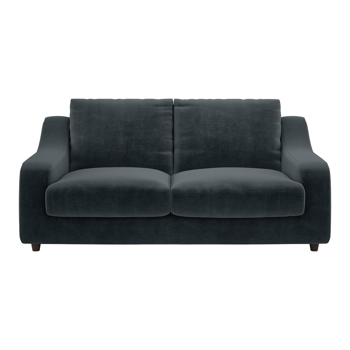 Slope Dark Grey Velvet 2 Seat Sofa, Grey – image 1