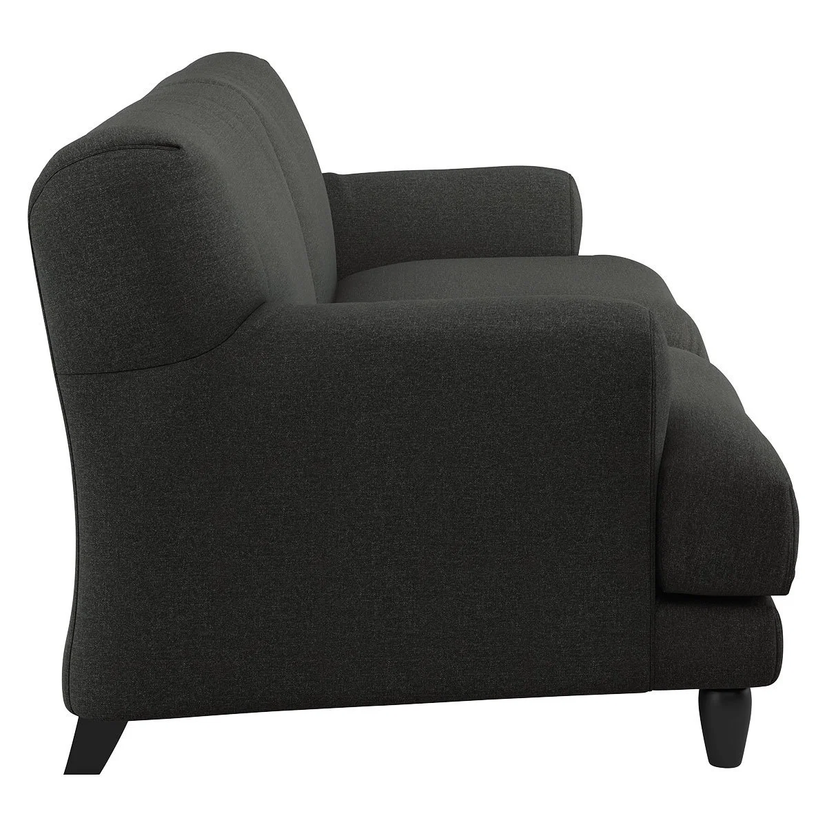 Askem Charcoal Grey Linen Mix 3 Seater Sofa, Charcoal – image 4