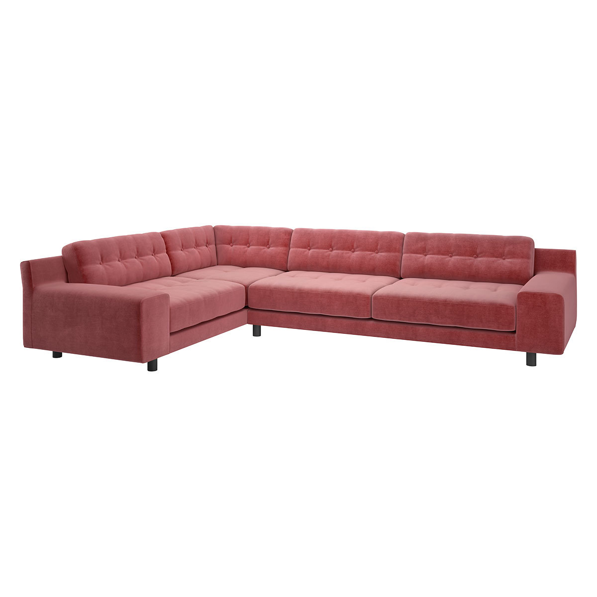 Hendricks 4 Seat Dusty Rose Right Hand Corner Sofa, Dusty Rose – image 3