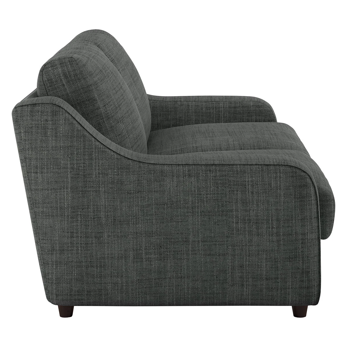 Slope Charcoal Grey Italian Woven 2 Seat Sofa, Charcoal – image 4