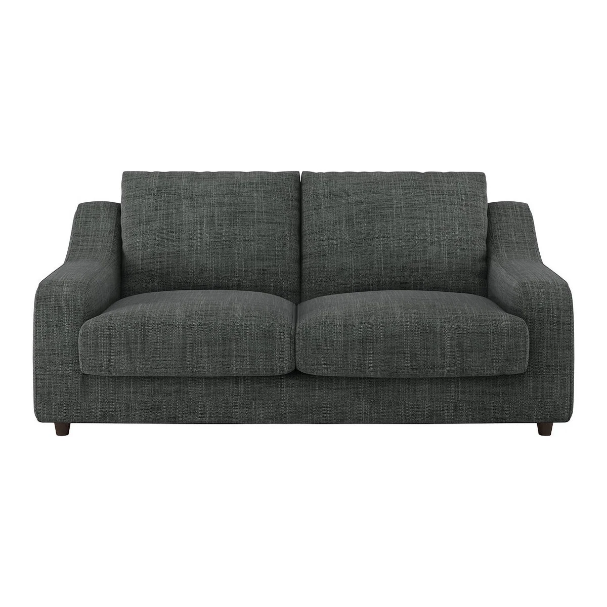 Slope Charcoal Grey Italian Woven 2 Seat Sofa, Charcoal – image 1