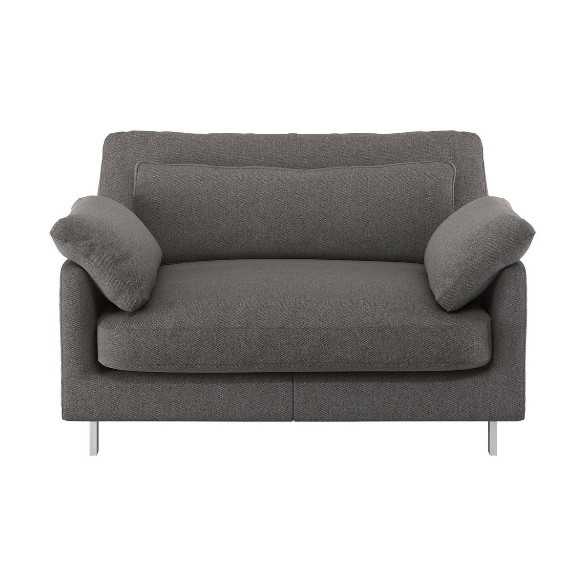 Cuscino Charcoal Grey Tweed Wool Mix Compact Sofa, Charcoal – image 1