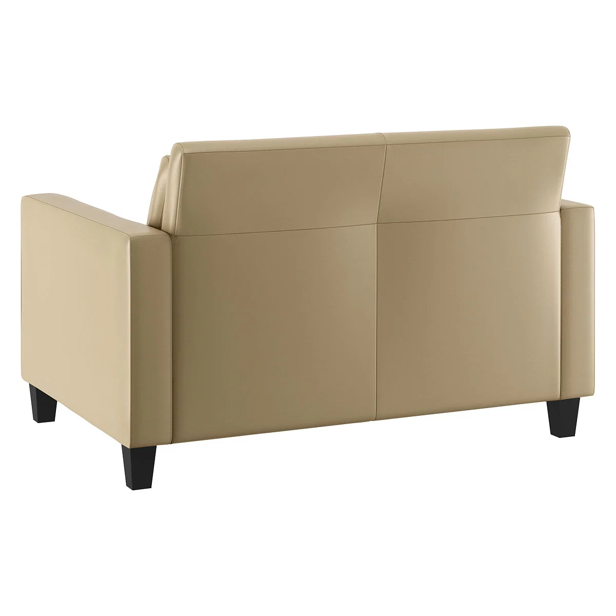 Chester Stone Leather Compact Sofa, Dark Stained Feet, Stone – image 8