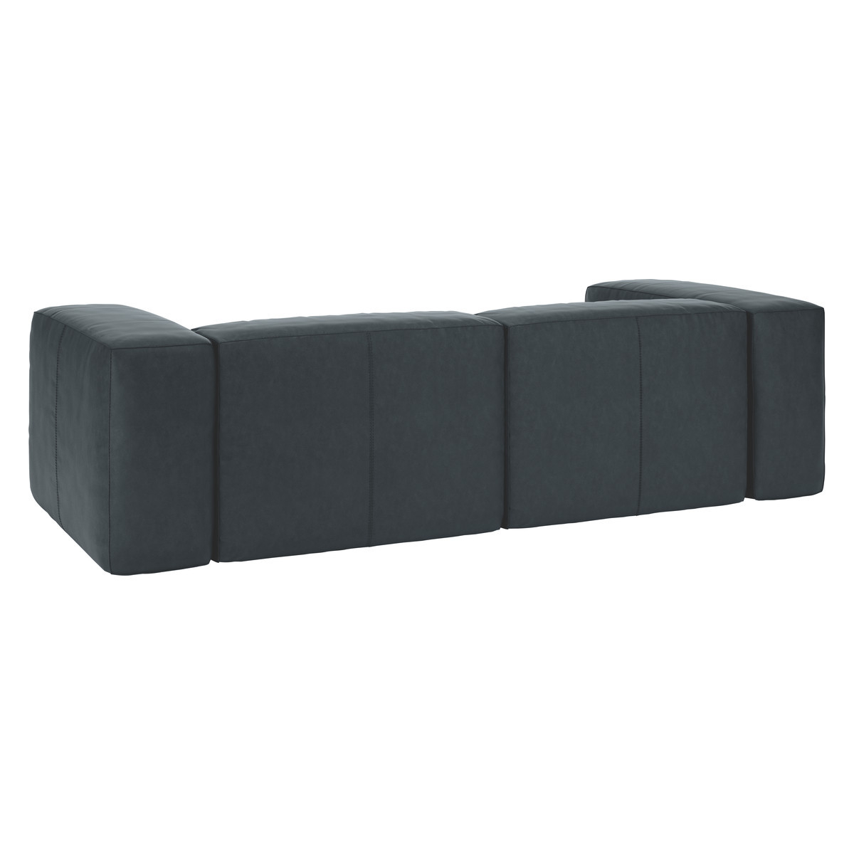Opollo Dark Grey Luxury Leather 4 Seater Sofa, Grey – image 5