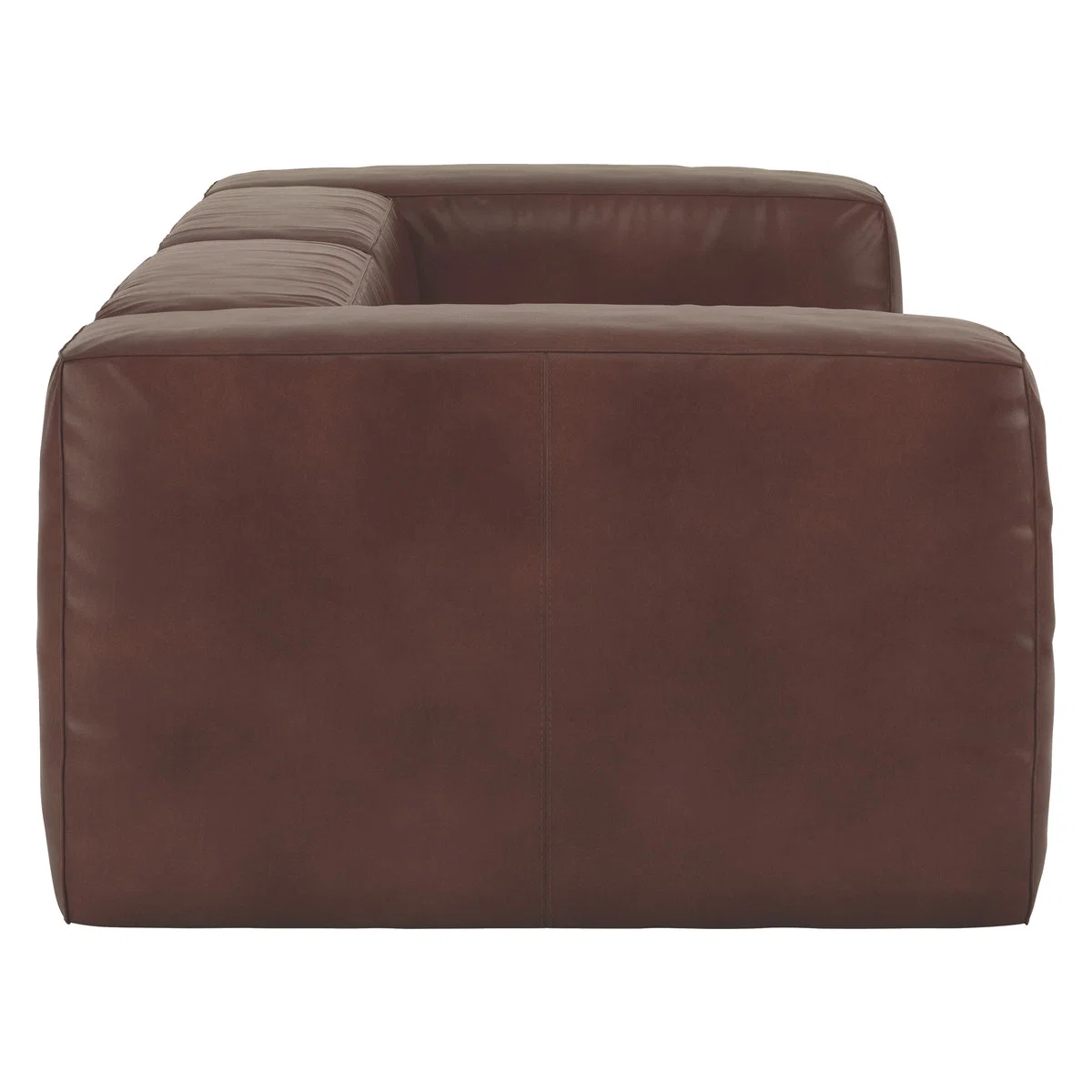 Opollo Tan Leather 3 Seater Sofa, Tan – image 4
