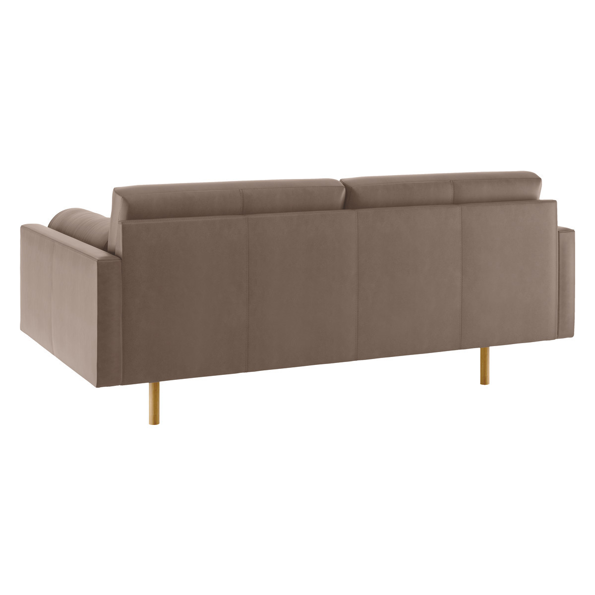 Spencer Light Brown Luxury Leather 2 Seater Sofa, Oak Legs, Light Brown – image 5