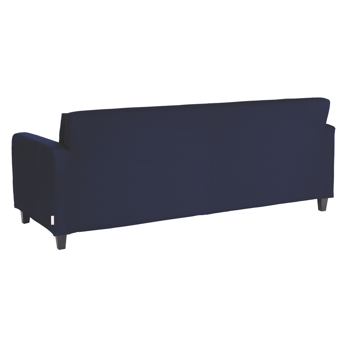 Chester Dark Blue FaBric 3 Seater Sofa, Dark Stained Feet, Blue – image 8