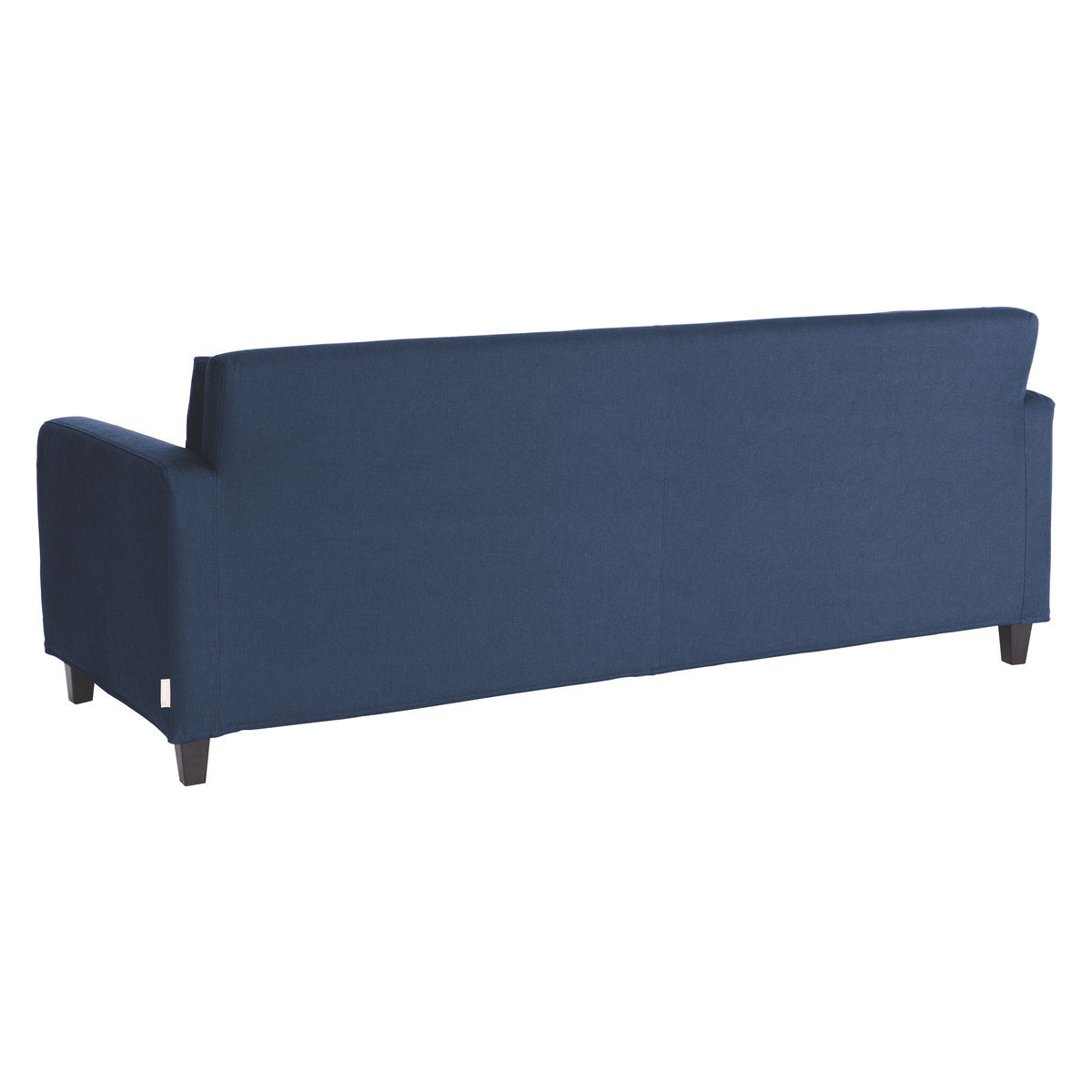 Chester Dark Blue FaBric 3 Seater Sofa, Dark Stained Feet, Blue – image 9