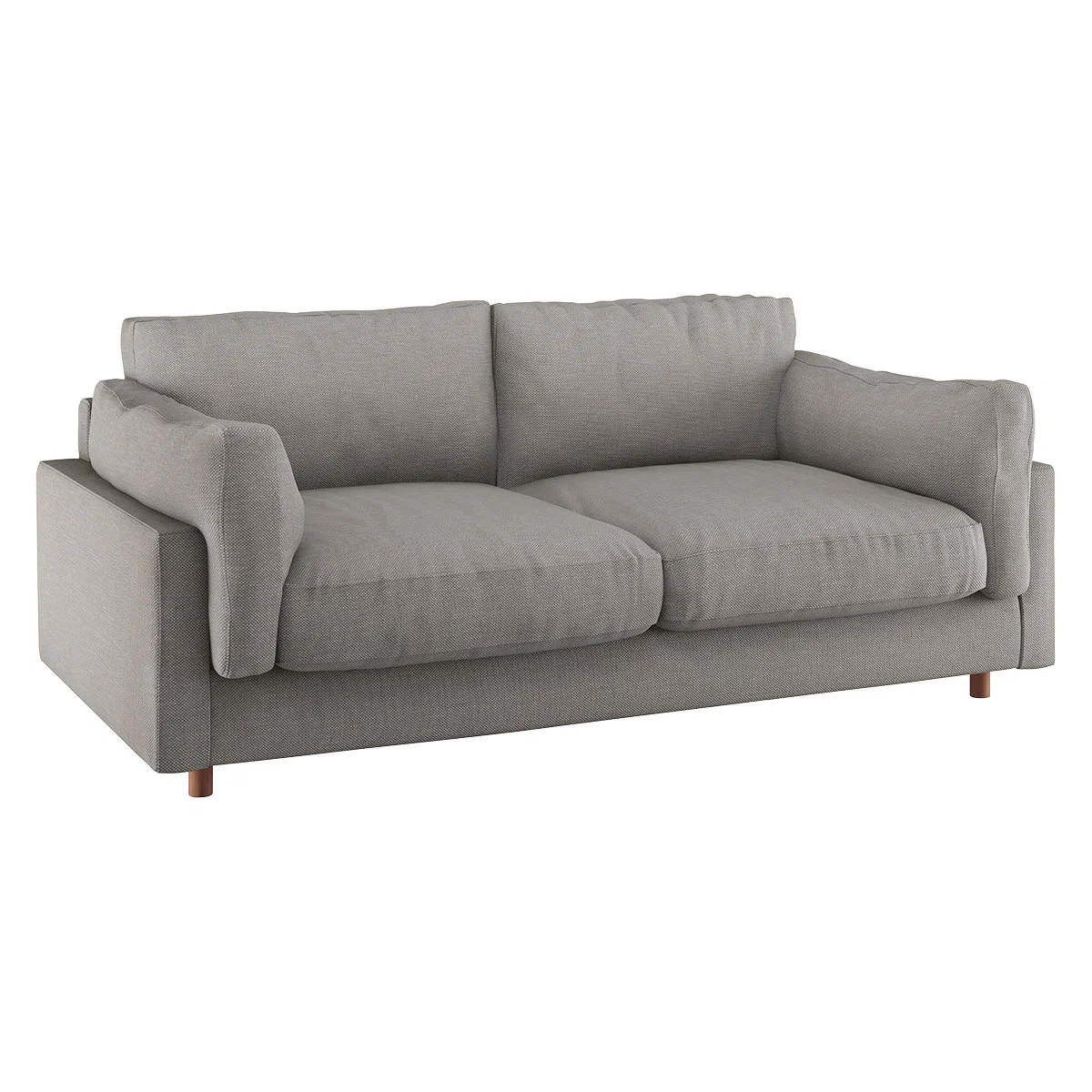 Elkin Grey Textured FaBric 3 Seat Sofa, Grey – image 3